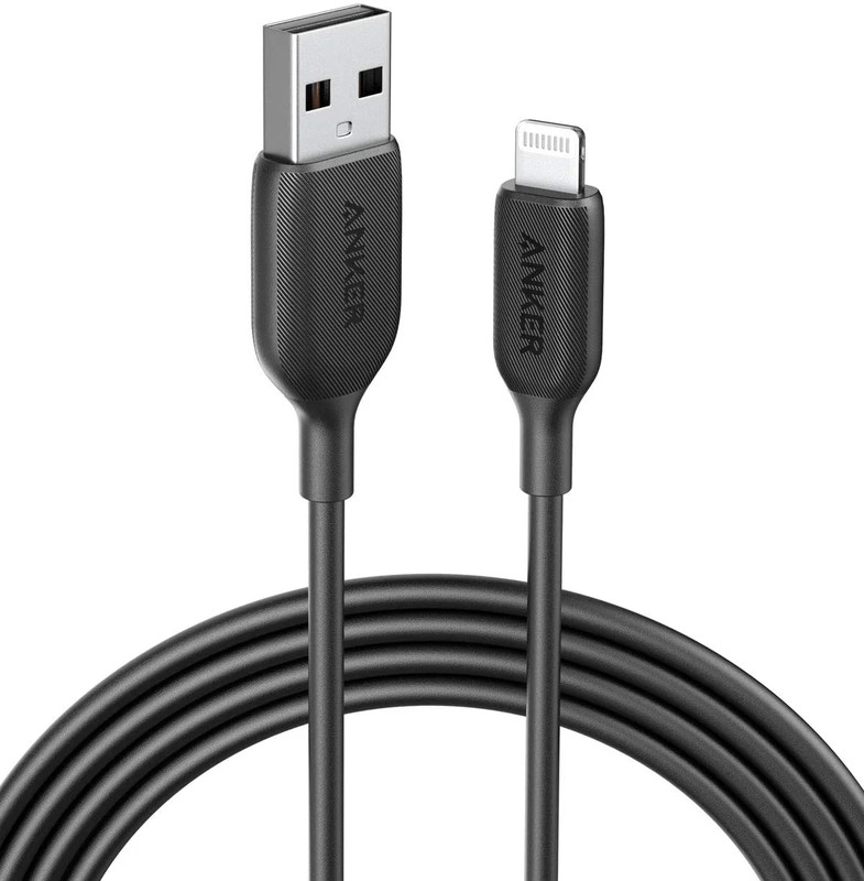 Anker PowerLine III USB-A Cable with Lightning Connector  6ft - Black - كابل